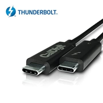 CalDigit Thunderbolt 3-Kabel (2,0 m) 40Gbps / Laden bei 100W / 5A / 20V / Aktiv [Zertifiziert] 2016 MacBook Pro Typ-C-kompatibel - 1